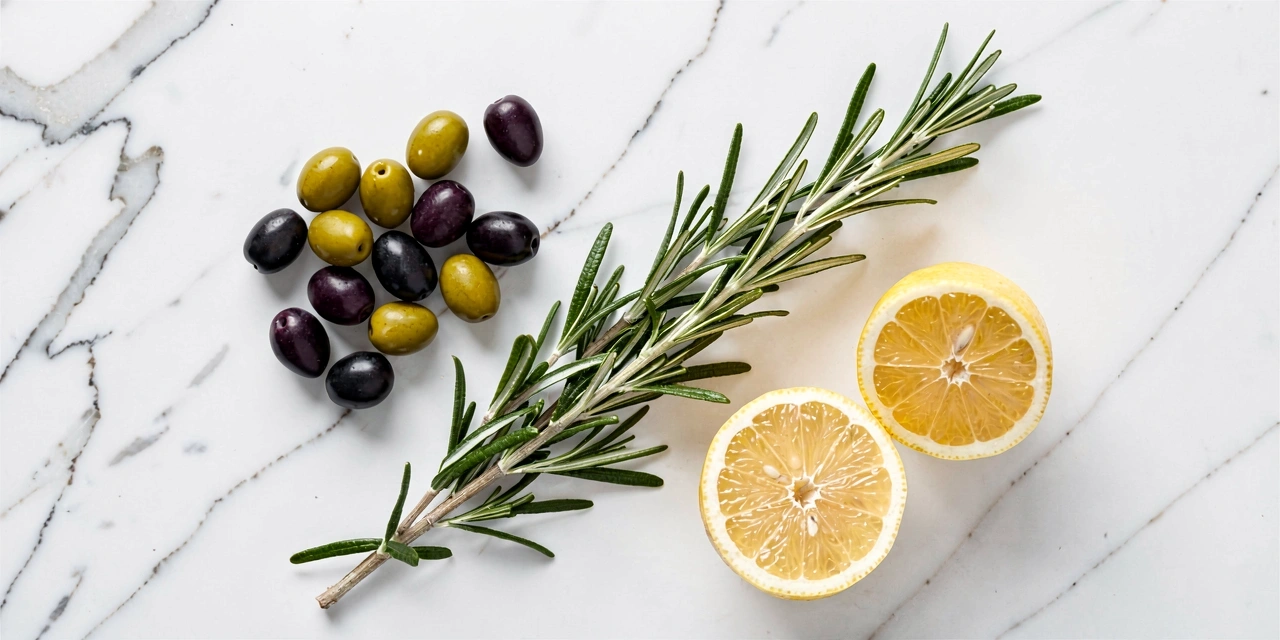 Ingredientes mediterráneos frescos